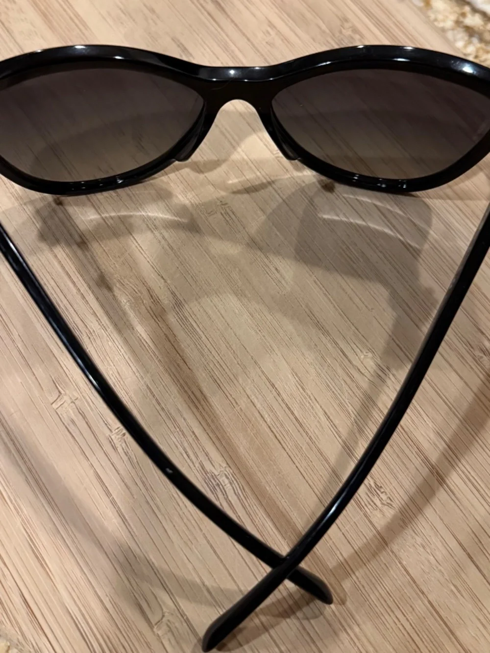 CHANEL CH 5281-QA 58mm Black Cat Eye Bow Polarized Sunglasses